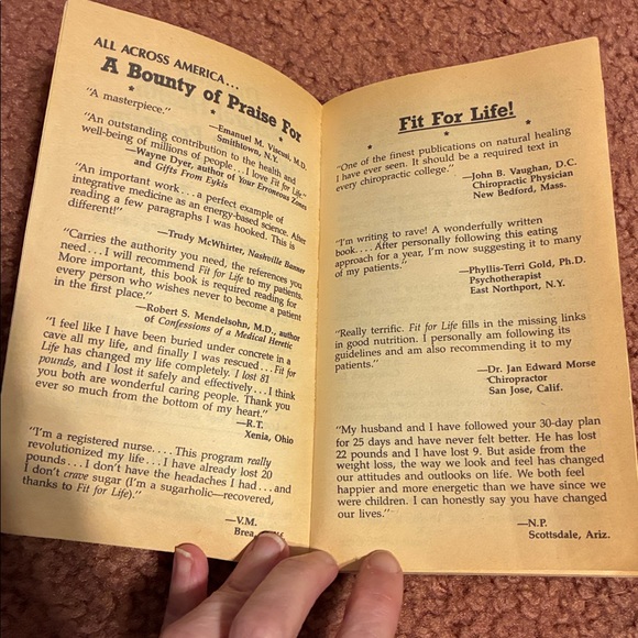 Fit for Life Book by Harvey and Marilyn Diamond - Picture 4 of 9